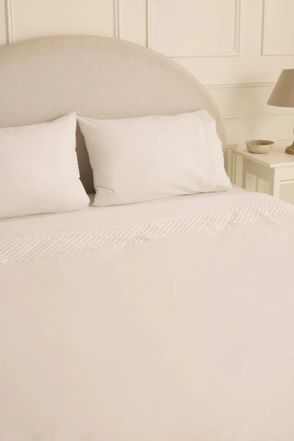 سرویس روتختی دو نفره Karaca Home مدل Elvion پنبه - سفید