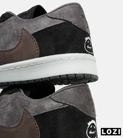کفش کتانی مردانه قهوه ای طوسی مشکی قهوه ای NIKE travis scott
