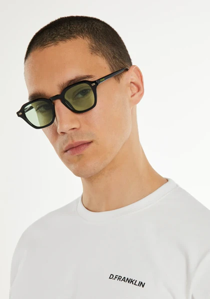 عینک آفتابی دی فرانکلین مدل D.franklin Ultra Light S Square Black / Green