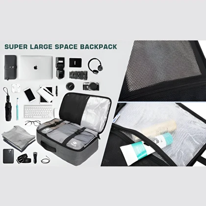 کوله پشتی مسافرتی لپ تاپ ضد آب بنج مدل Bange BG-1916 مناسب برای لپ تاپ 17.3 اینچی