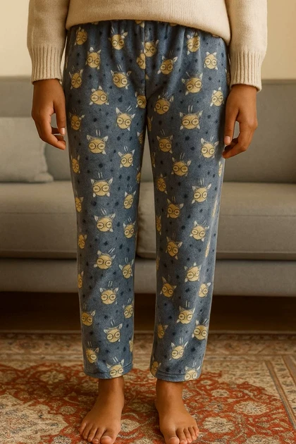 شلوار پیژامه های مخمل وارداتی عروسکی