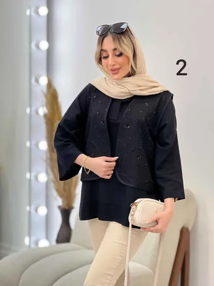 شومیز جلو بسته دو تکه