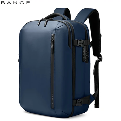 کوله پشتی لپ تاپ 15.6 اینچ مسافرتی ضد آب بنج BANGE BG-7876-1 طرح چمدان با دریچه وکیوم