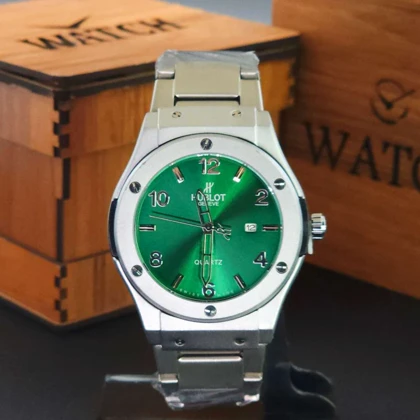 ساعت مچی مردانه هابلوت ژنو HUBLOT تاریخ دار با قفل پروانه ای کد 2