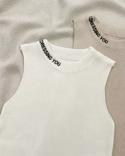 تاپ بافت دو رنگ یقه گلدوزی کد 5315