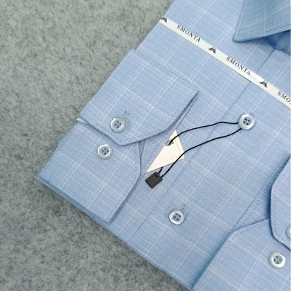 پیراهن طرحدار مردانه قواره ازاد ( قواره کلاسیک ) _ استین بلند