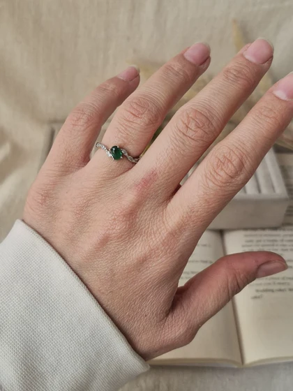 انگشتر جواهری فری سایز موج بیضی