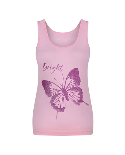 تاپ رکابی زنانه طرح پروانه