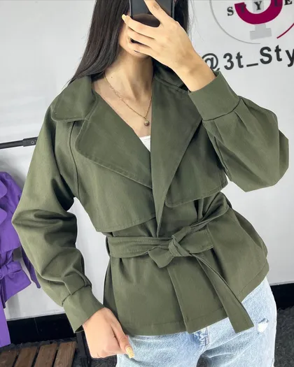 کت کتان عروسکی برشکا ژیله دار