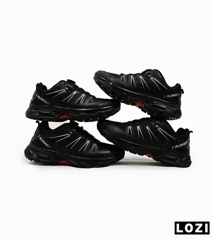کفش کتانی مردانه مشکی قرمز SALOMON I-Runner disk
