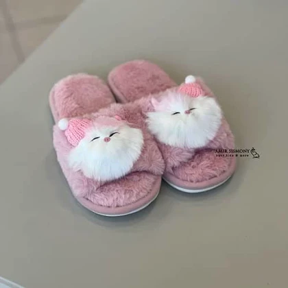 پاپوش دخترانه پولیشی طرح گربه