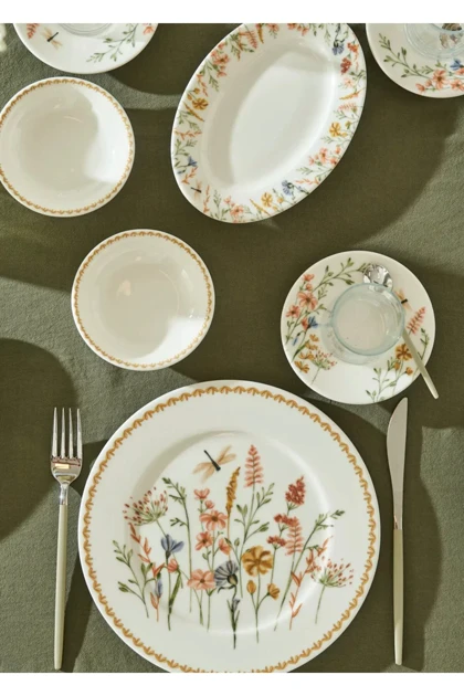 سرویس صبحانه‌خوری 6 نفره Bella Maison مدل Flores استون‌ور - چندرنگ