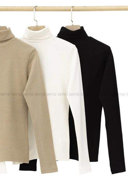 بلوز آستین بلند یقه اسکی کبریتی کد1004908