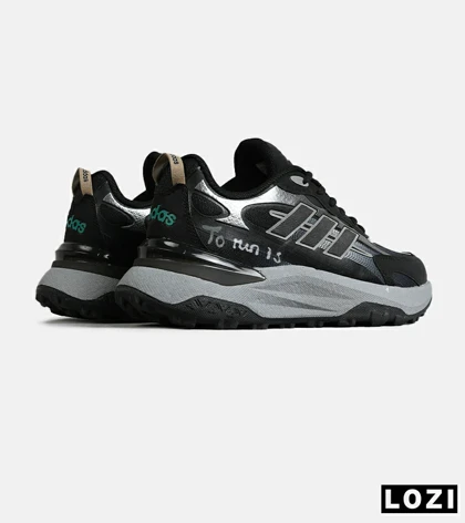 کفش کتانی مردانه و زنانه مشکی طوسی Adidas More Than Speed مدل 7731