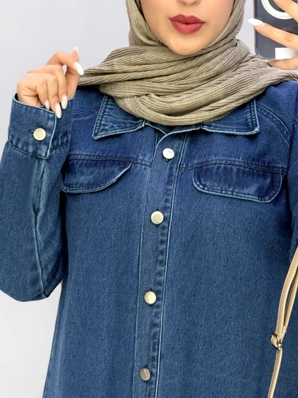 مانتو جلودکمه جین آتیلا کد 227813
