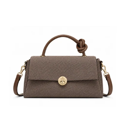 کیف وارداتی FENDI چرم موکا قهوه‌ای