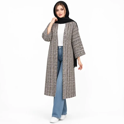 مانتو پاییزه زنانه لمه شانل ترک کد 133