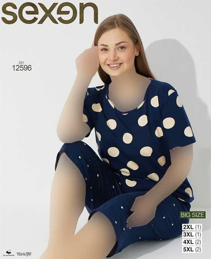 تیشرت شلوارک سایز بزرگ زنانه
