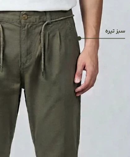 شلوار پارچه ای مام استایل کنفی پیله دار 3004
