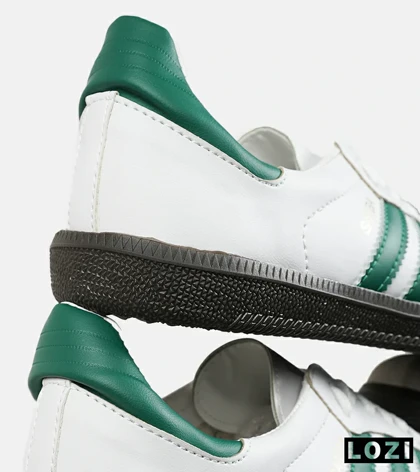 کفش کتانی مردانه و زنانه سفید سبز ADIDAS Samba