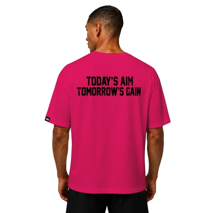 تیشرت مردانه زنانه اورسایز نخی 1991 today's aim tomorrow's gain مدل TS19115