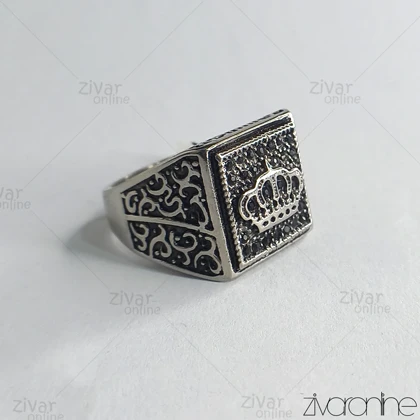 انگشتر مردانه کینگ نقره ای 30006