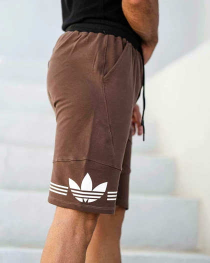 شلوارک بگ ورزشی ADIDAS قهوه ای