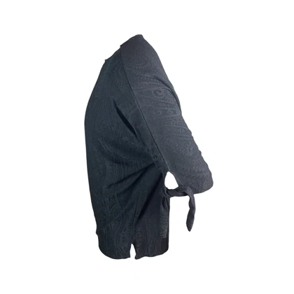 بلوز آستین کوتاه یقه گرد زنانه مدل آماندیس کد AM316 رنگ مشکی