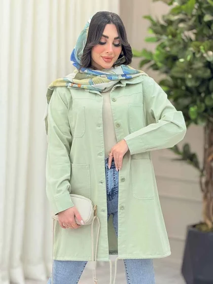 مانتو پایین بند چهار جیب