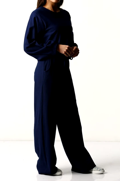 شلوار آزاد ژاکارد کرپ زنانه