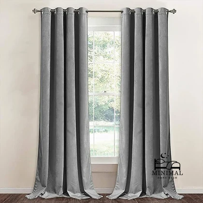 پرده آماده مخمل ویولت