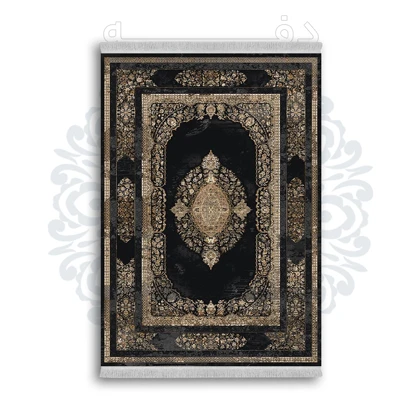 *جدید* فرشینه از جنس پارچه شانل مخمل ترک طرح فانتزی برند دفه کد 1011