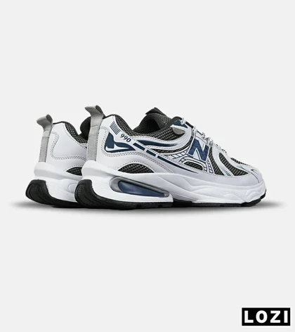 کفش کتانی مردانه و زنانه سفید طوسی آبی NEW BALANCE 990 مدل 8516