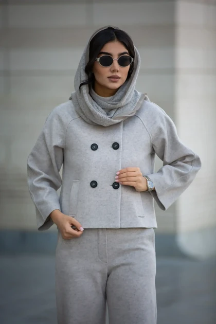 پالتو کراپ کت یقه قیفی