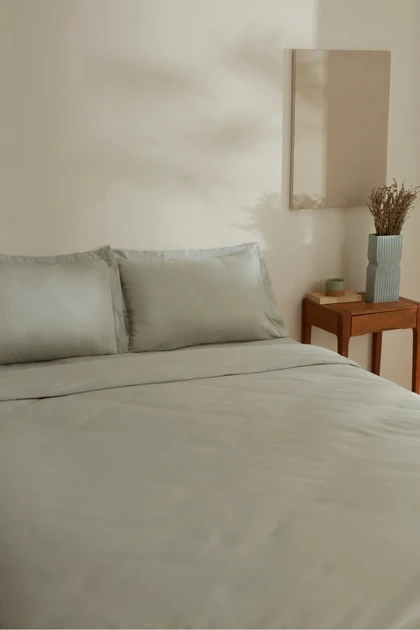 سرویس روتختی دو نفره Karaca Home مدل Jemma ساتن پنبه‌ای - سبز