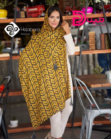 شال پاییزه هندسی خطی