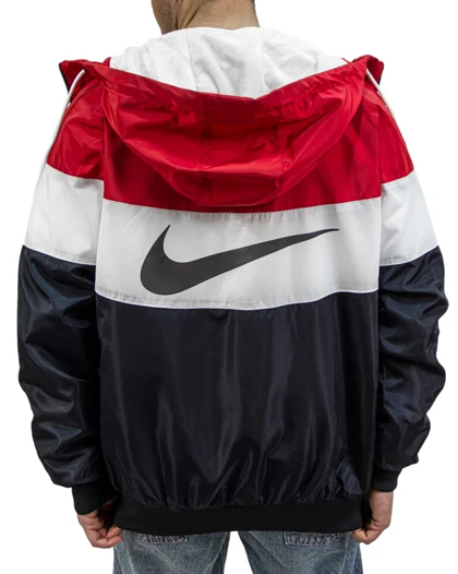 سویشرت مردانه بادگیر بارانی مدل نایک رنگ سرمه ای سفید قرمز کد 47520