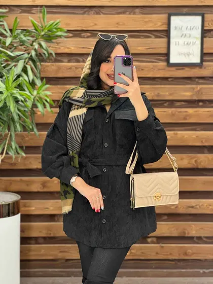 مانتو کبریتی کمردار