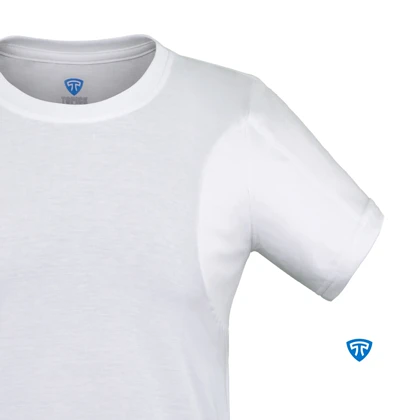 تیشرت ضدتعریق مردانه یقه گرد سفید