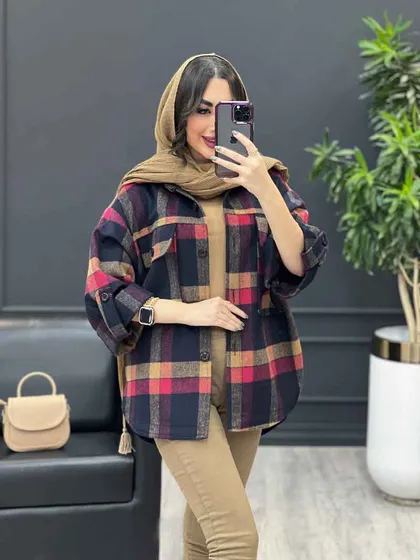شکت چهارخونه آستین پاگن