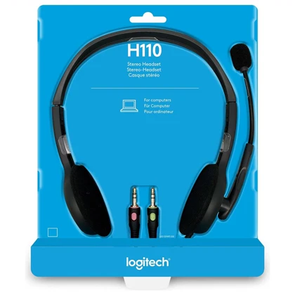 هدفون لاجیتک Logitech مدل H110 با میکروفون چرخشی
