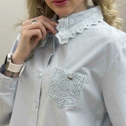 شومیزیقه جیب گیپور