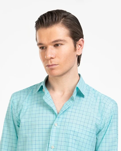 پیراهن مردانه چهارخانه کد 1810