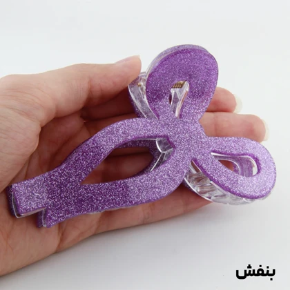 کلیپس دخترانه مدل پاپیون خطی شاین دار