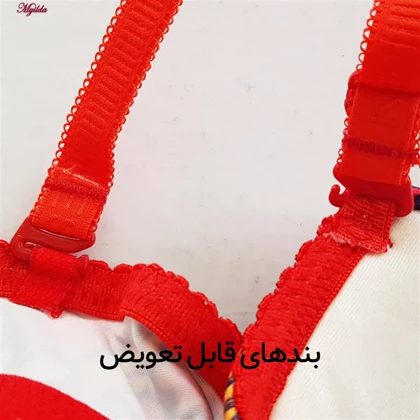 ست شورت و سوتین زنانه مدل پوش آپ فنردار کاپ اسفنجی بند متحرک رنگ سرمه ای لنا ژنکن