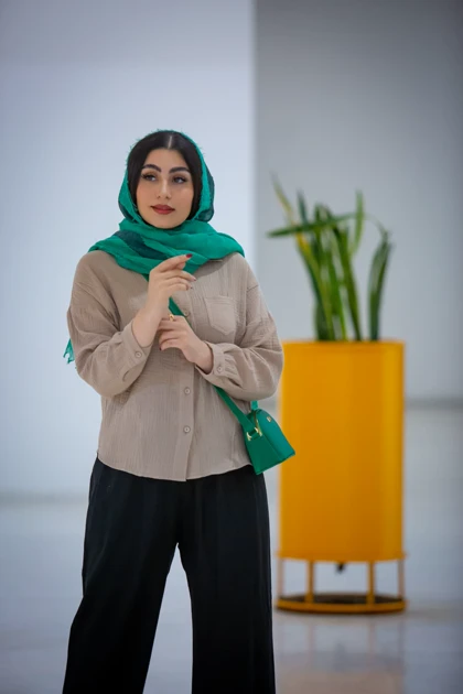 مانتو لینن پنبه شومیزی شایلی