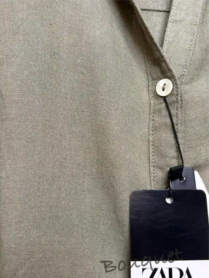 شومیز زارا سبز صدری روشن