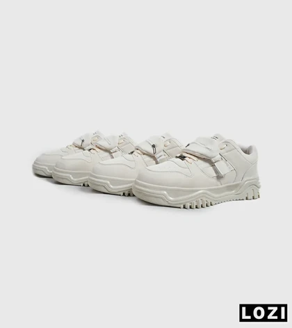 کفش کتانی بگ دار مردانه و زنانه کرم BERSHKA