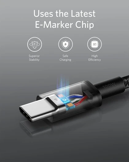 کابل تبدیل USB-C به USB-C انکر مدل A8756 طول 1 متر