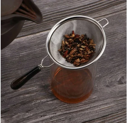 صافی چای دسته سرامیکی مشکی در دو سایز